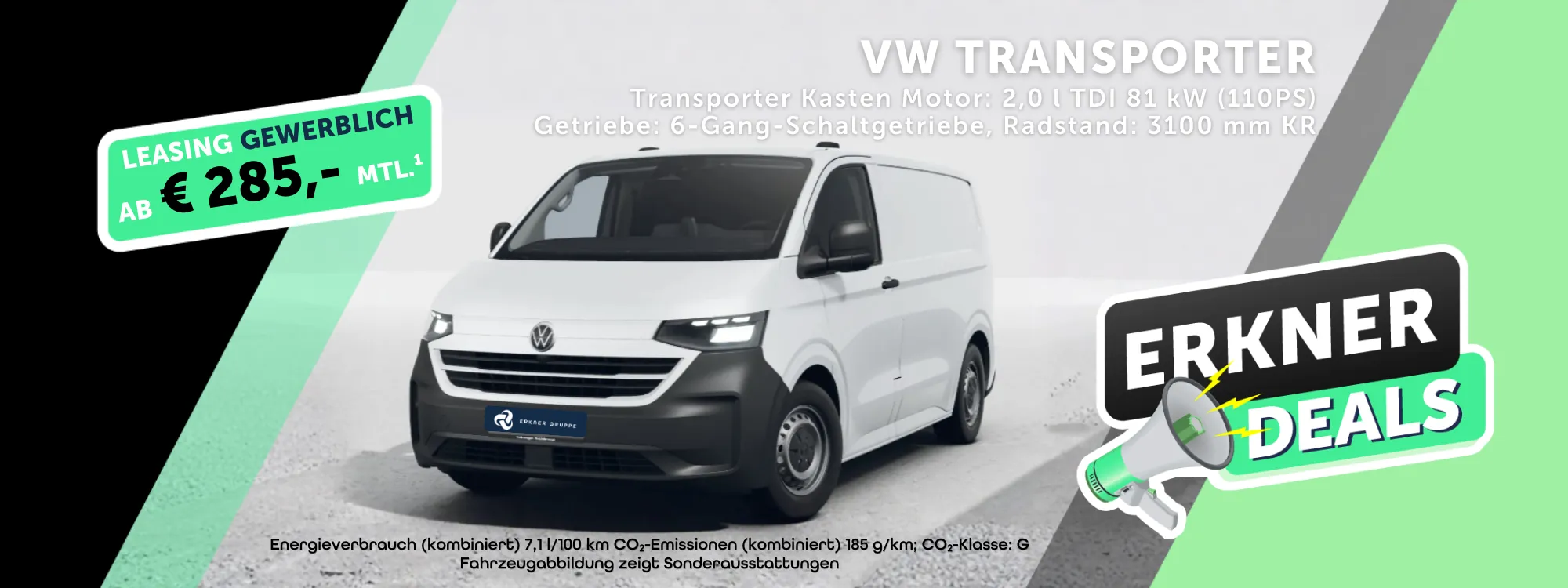 VW Transporter Kasten 2.0L TDI Leasing Gewerblich