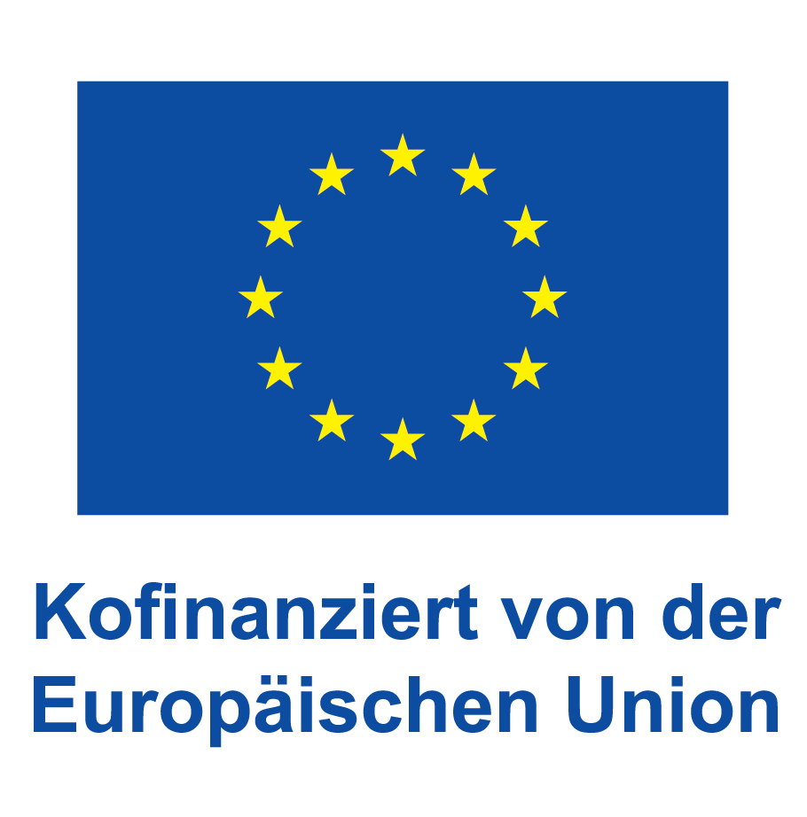 DE Kofinanziert von der Europaeischen Union vertikal gelb - Erkner Gruppe - Start