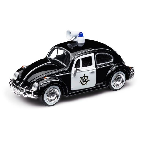 1H2099303 - Erkner Gruppe - Original VW Käfer Modellauto Polizei Miniatur 1:24 schwarz 1H2099303